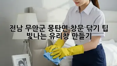 전남 무안군 몽탄면 창문 닦기 팁: 빛나는 유리창 만들기!