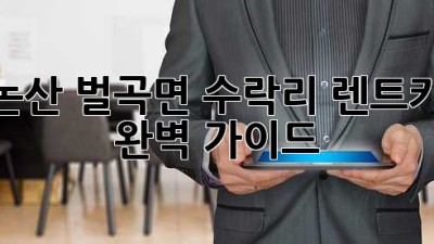 논산 벌곡면 수락리 렌트카 완벽 가이드